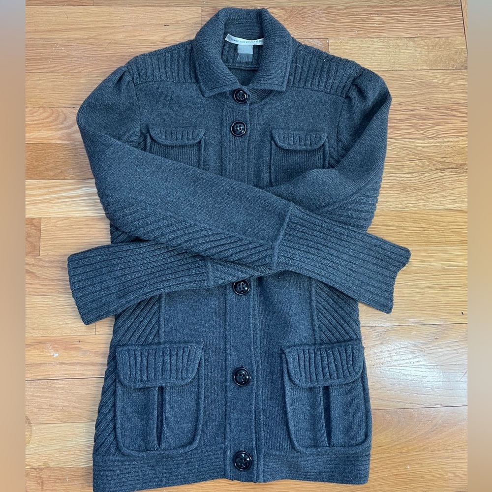 Diane Von Furstenberg Charcoal Cardigan Sweater